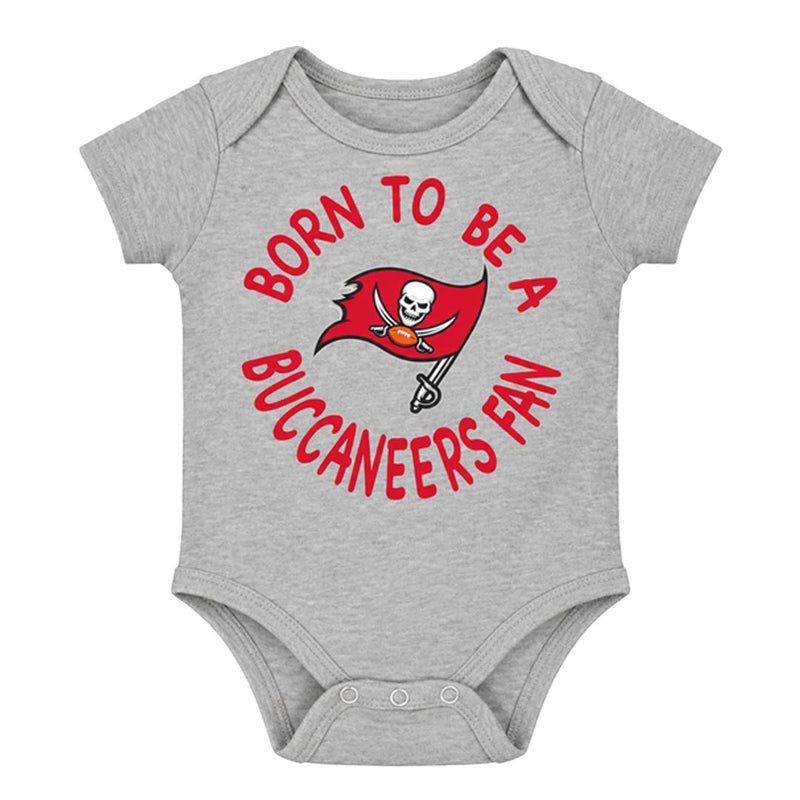 NFL - Kids' (Infant) Tampa Bay Buccaneers Born To Be 3 Pack Creeper Set (HK1I1FGA7 BCN)