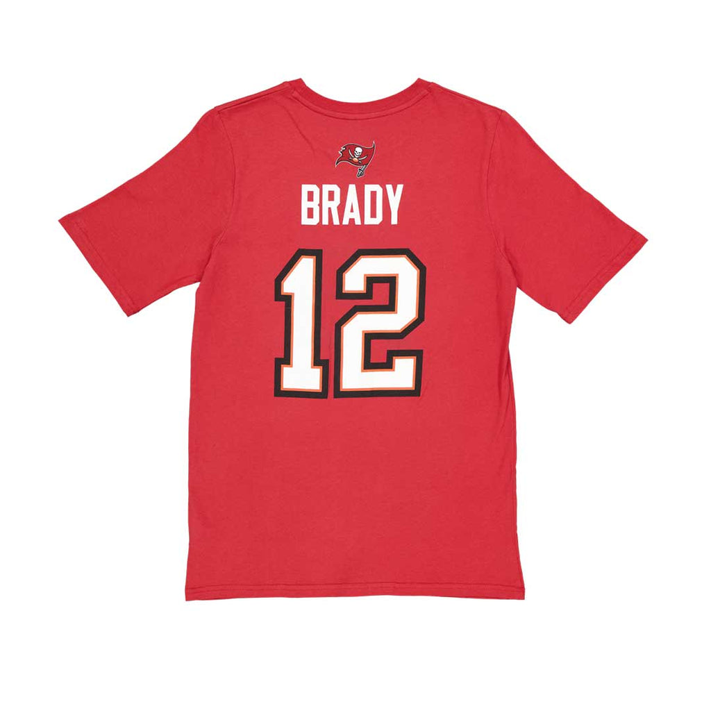 NFL - T-shirt à manches courtes Tom Brady Mainliner N&amp;N des Buccaneers de Tampa Bay pour enfants (junior) (HK1B7ORD9F20F01 BCNBT) 