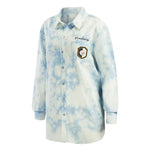 NFL - Women's Denim Pittsburgh Steelers Chambray Acid-Washed Long Sleeve Button Up Shirt (EAF51LW048G-STEELERS)