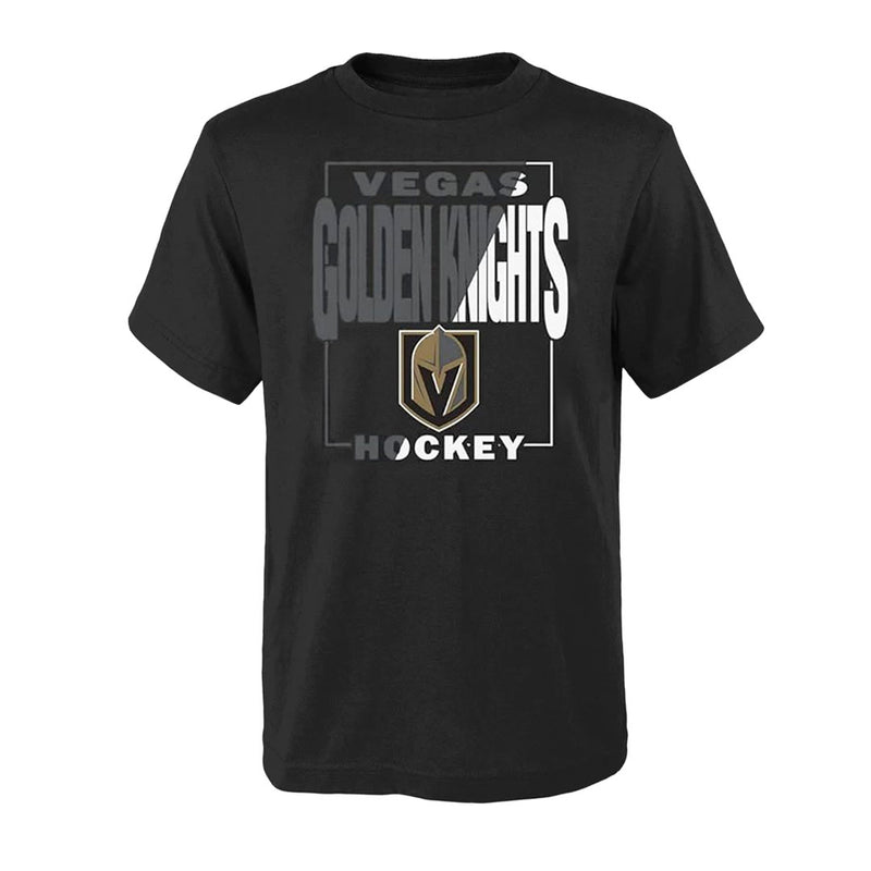 LNH - T-shirt à col rond et manches courtes Vegas Golden Knights Coin Toss pour enfants (HK5B3FFTS LGK) 