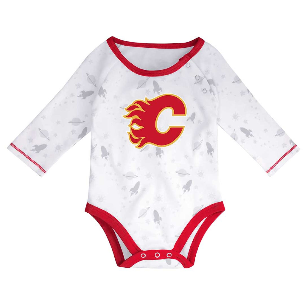 NHL - Kids' (Infant) Calgary Flames Dream Team Creeper Pant & Hat Set (HK5N1FE7D FLM)