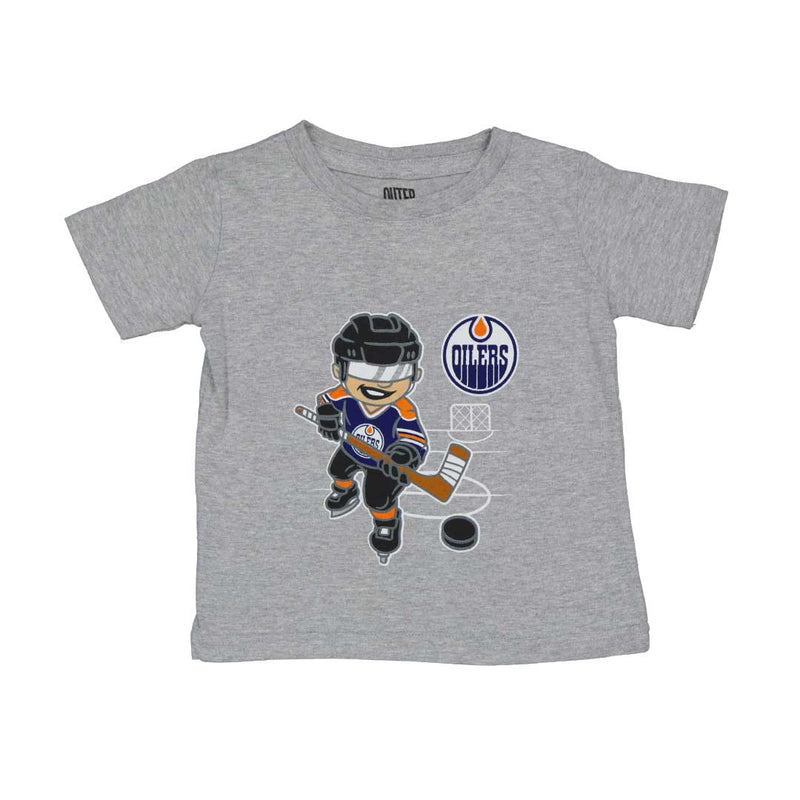 LNH - T-shirt à manches courtes Flat Captains des Oilers d'Edmonton pour enfants (bébés) (HK5I1HCYGSA9 OIL) 