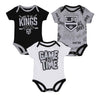 NHL - Kids' (Infant) Los Angeles Kings Game Time Short Sleeve Creeper Set (HK5N1FEFB LGK)