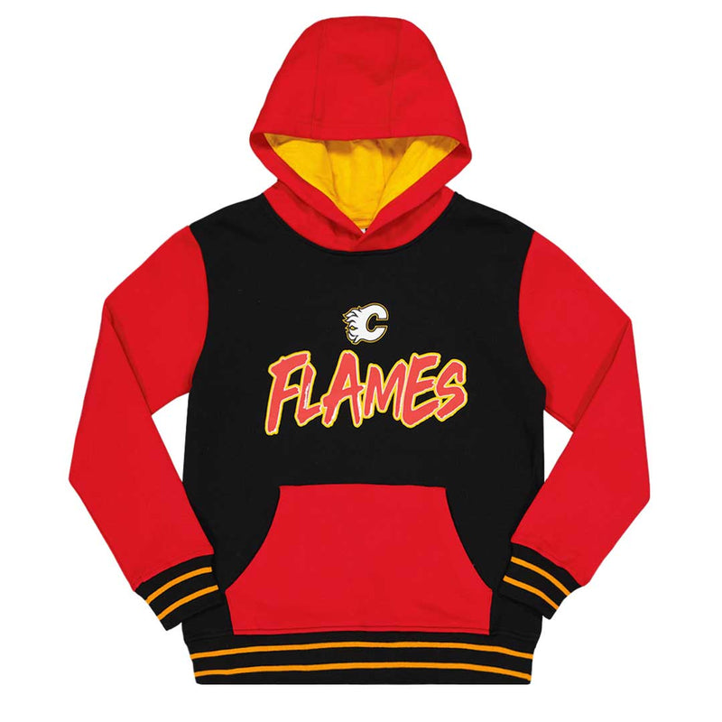NHL - Kids' (Junior) Calgary Flames NHL Pullover Fleece Hoodie (HK5B7FF2A FLM)