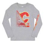 NHL - Kids' (Junior) Calgary Flames Split Speed Long Sleeve T-Shirt (HK5B7HC8YH04 FLM)