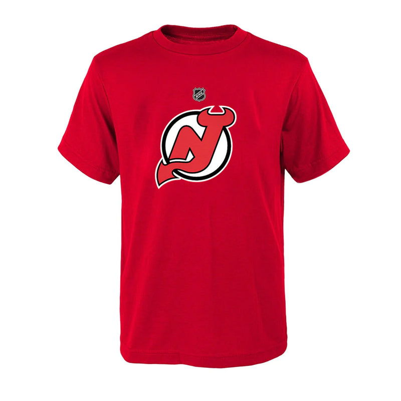 LNH - T-shirt à manches courtes avec logo principal des Devils du New Jersey pour enfants (junior) (HK5B7MK99H01 NJD) 