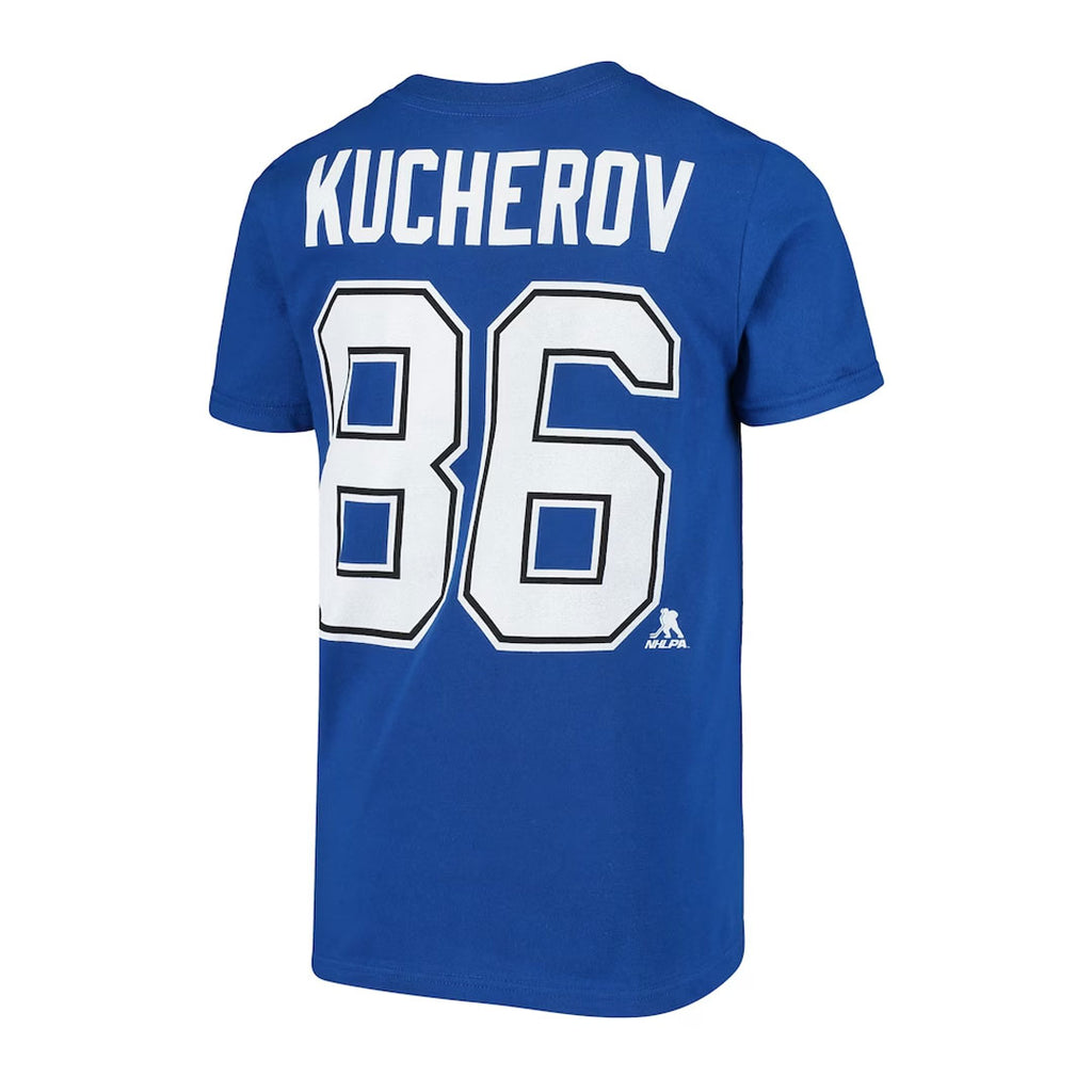 LNH - T-shirt à manches courtes pour joueur du Lightning de Tampa Bay Nikita Kucherov pour enfants (juniors) (HK5B7HAABH01 LIGNK) 