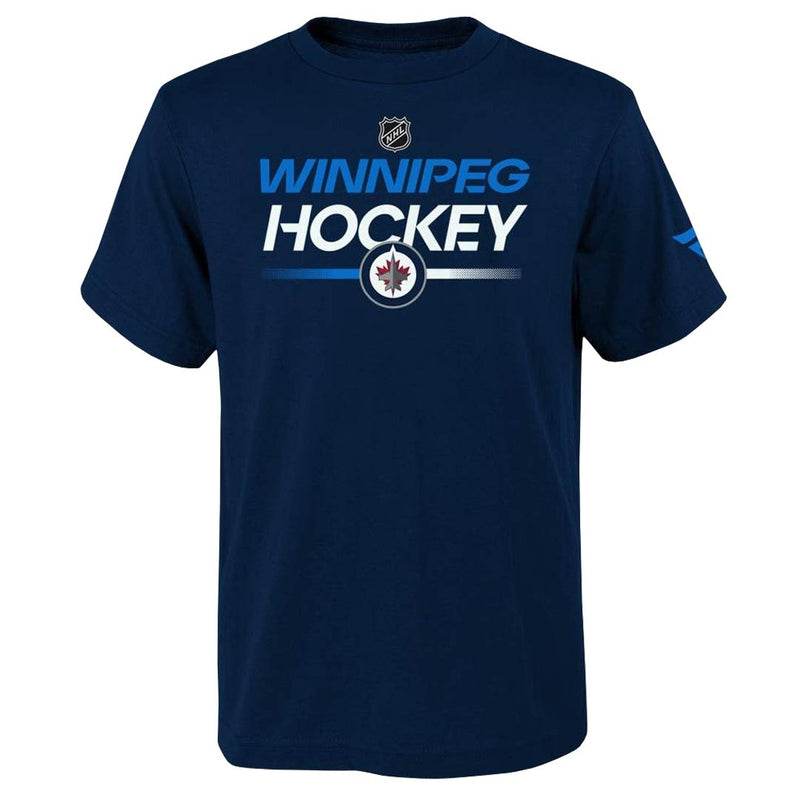 NHL - Kids' (Junior) Winnipeg Jets Apro Wordmark Short Sleeve T-Shirt (HF5B7HDG2H01 WNP)