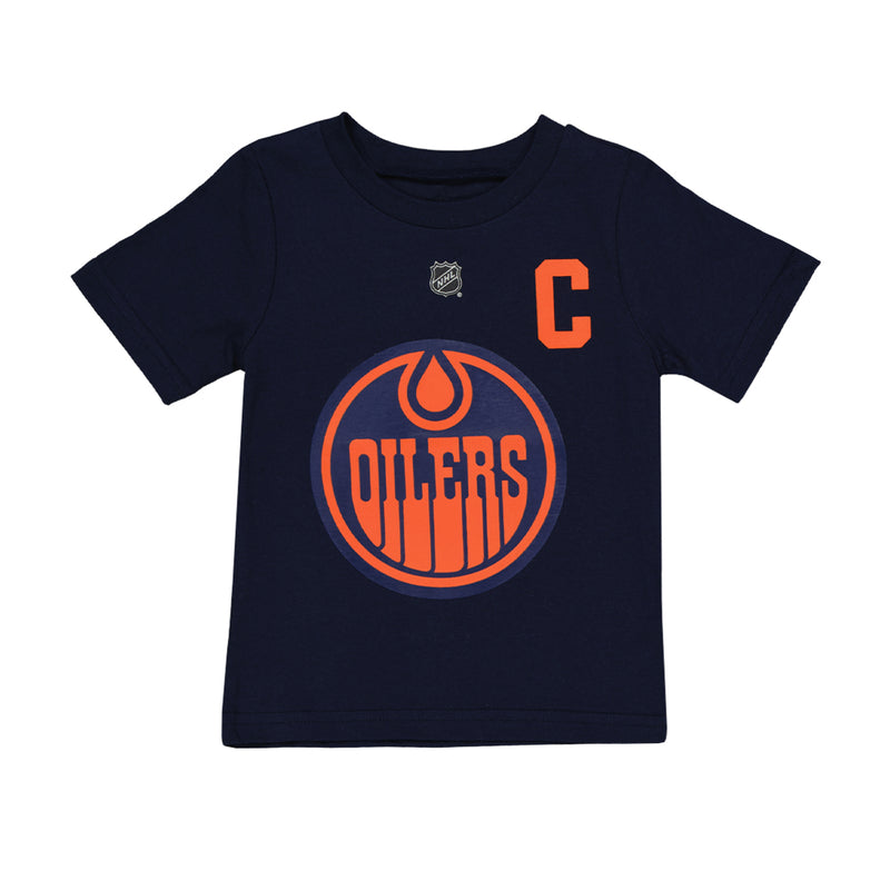 LNH - T-shirt à manches courtes de capitaine des Oilers d'Edmonton Connor McDavid pour enfants (tout-petits) (HK5T1HBZTH01 OILCM) 