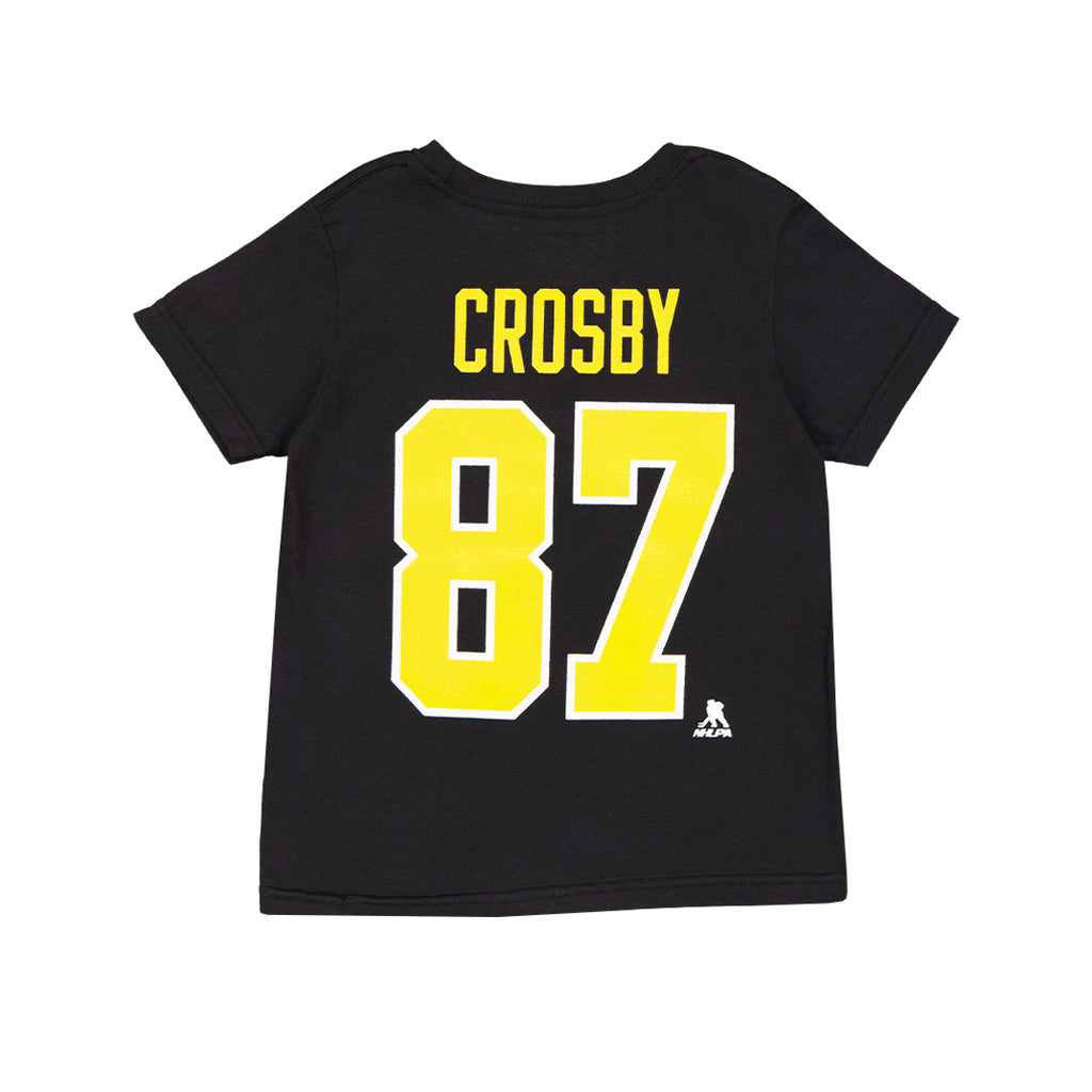 LNH - T-shirt plat à manches courtes Captain Sidney Crosby des Penguins de Pittsburgh pour enfants (tout-petits) (HK5T1BBK9H01 PENSC) 