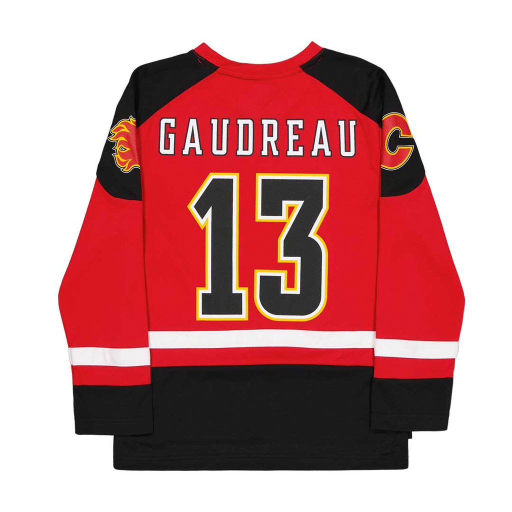 LNH - Maillot Gaudreau des Flames de Calgary pour enfants (jeunes) (HK5BSHBPD) 