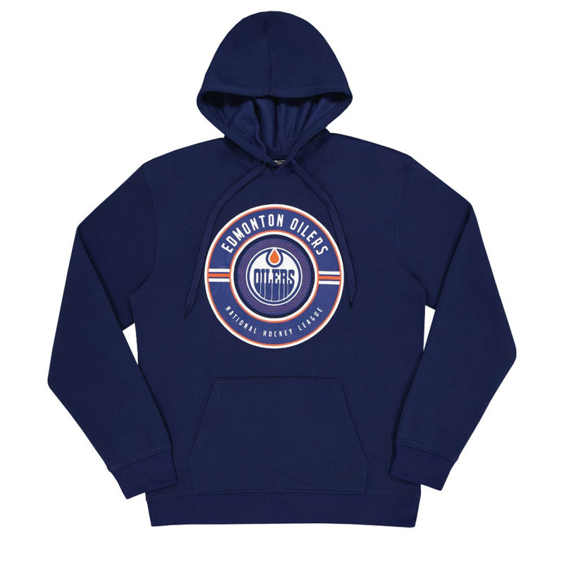 LNH - Chandail à capuchon des Oilers d'Edmonton pour hommes (ASMTZ9AMLOPA1GT NVY) 
