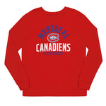 LNH - T-shirt à manches longues Battle Arc des Canadiens de Montréal pour hommes (NHXX0QYMLCHA1WC 62RED) 