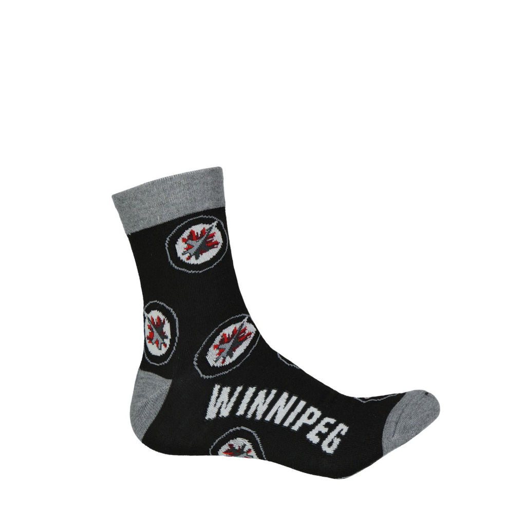 LNH - Paquet de 2 chaussettes des Jets de Winnipeg pour hommes (NHXX0N8MFQPC1GT 07BCH) 