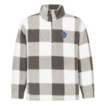 NHL - Women's Toronto Maple Leafs Plaid Sherpa 1/4 Zip Pullover Jacket (W-MAPLE LEAF-QTR ZIP)
