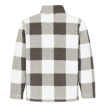NHL - Women's Toronto Maple Leafs Plaid Sherpa 1/4 Zip Pullover Jacket (W-MAPLE LEAF-QTR ZIP)