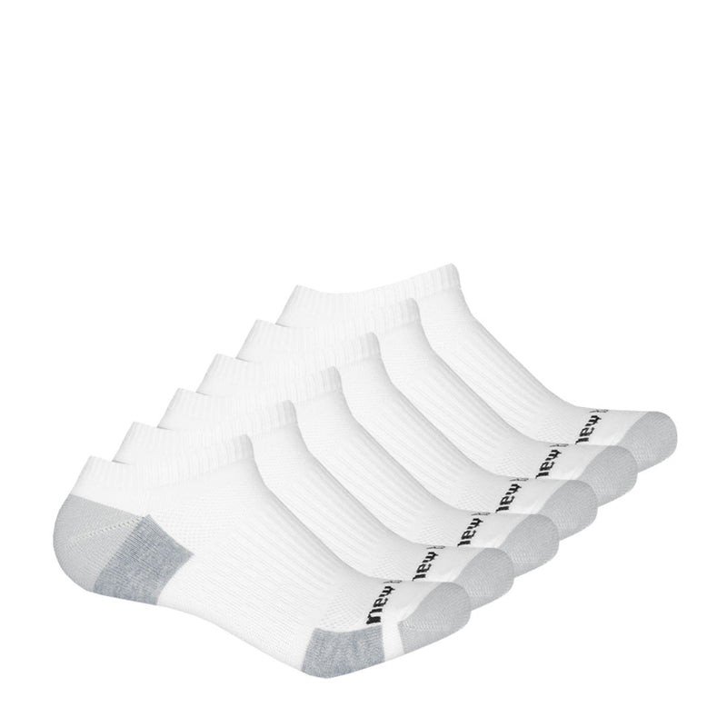 New Balance - Unisex 6 Pack No Show Socks (LAS83426 WT)