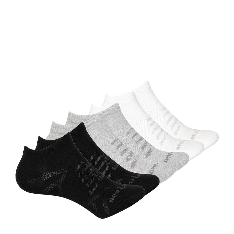 New Balance - Kids' Flat Knit No Show 6 Pack Socks (LAS03326 GML)
