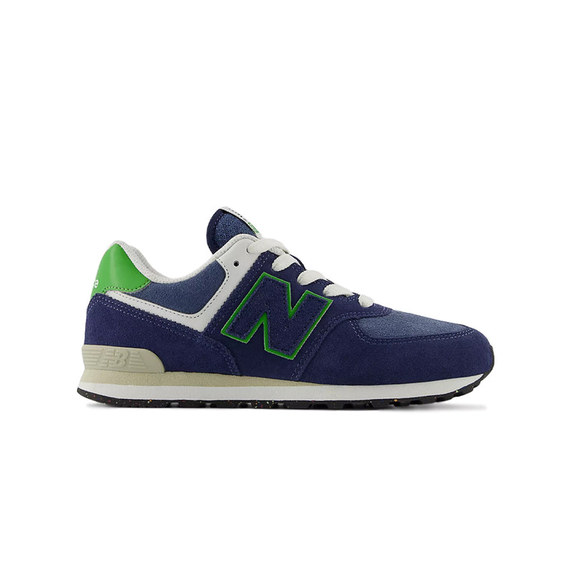 New Balance - Kids' (Junior) 574 Shoes (Wide) (GC574QBL-W)
