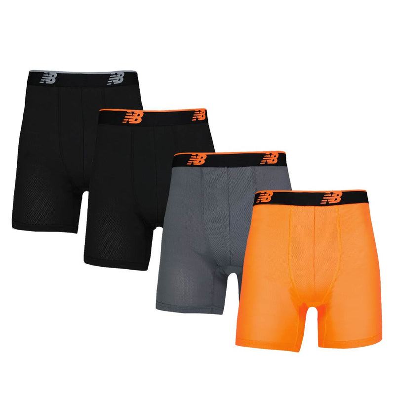 New Balance - Men's 4 Pack Athletic Mesh Boxer Brief (NB3015-4 096N)