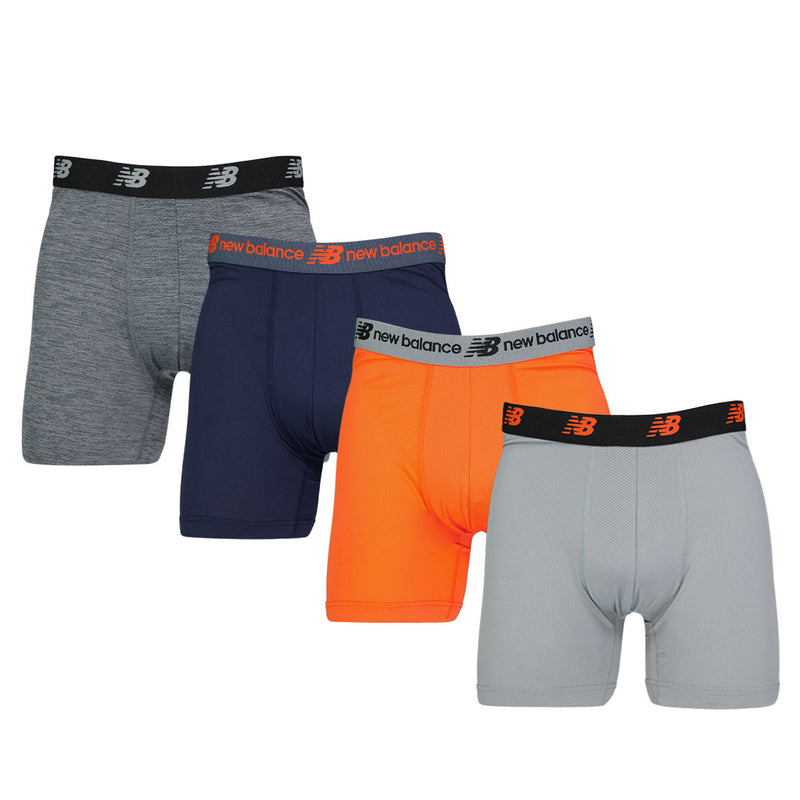 New Balance - Lot de 4 boxers en maille pour homme (NB3015-4-0096N)