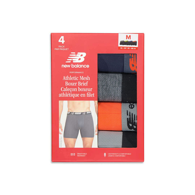 New Balance - Lot de 4 boxers en maille pour homme (NB3015-4-0096N)