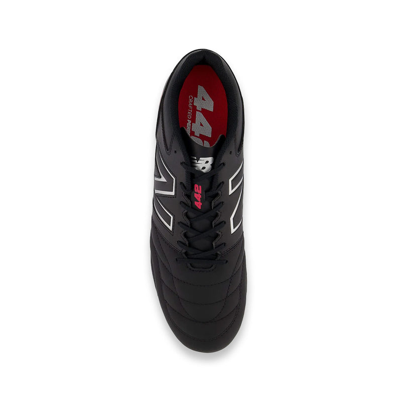 New Balance - Unisex 442 V2 Team Firm Ground Soccer Cleats (Wide) (MS42FBK2-2E)