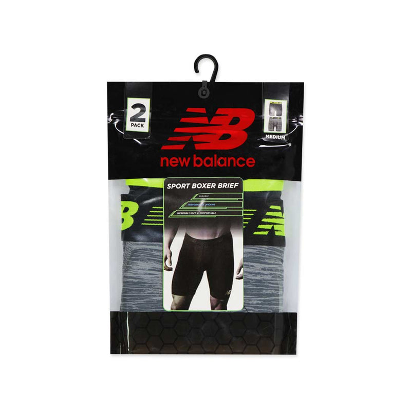 New Balance - Men's 9" Premium 2 Pack Boxer Brief (NB3019-2 041N)