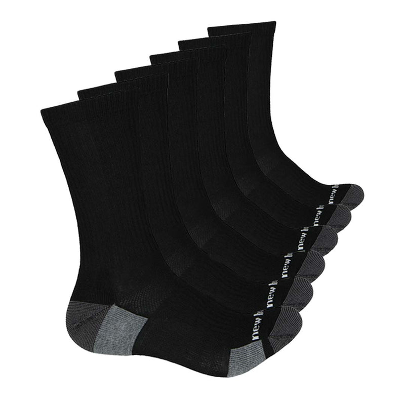 New Balance - Men's Crew 6 Pack Socks (LAS83366 BK)