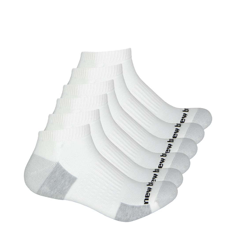 New Balance - Men's Cushioned Low Cut 6 Pack Socks (LAS83576 WT)