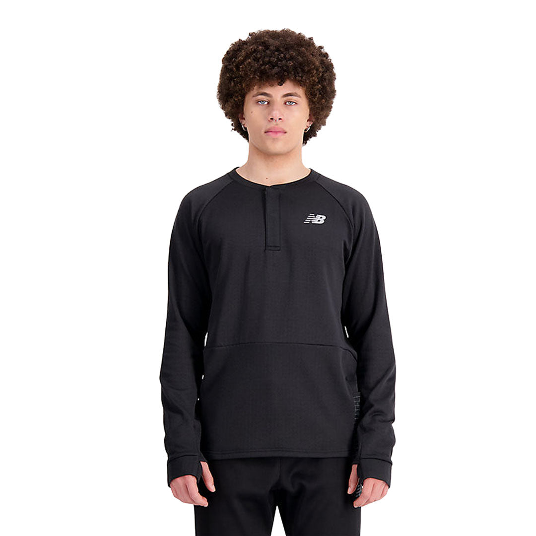 New Balance - Men's Heat Grid 1/2 Zip Pullover (MT33254 BK