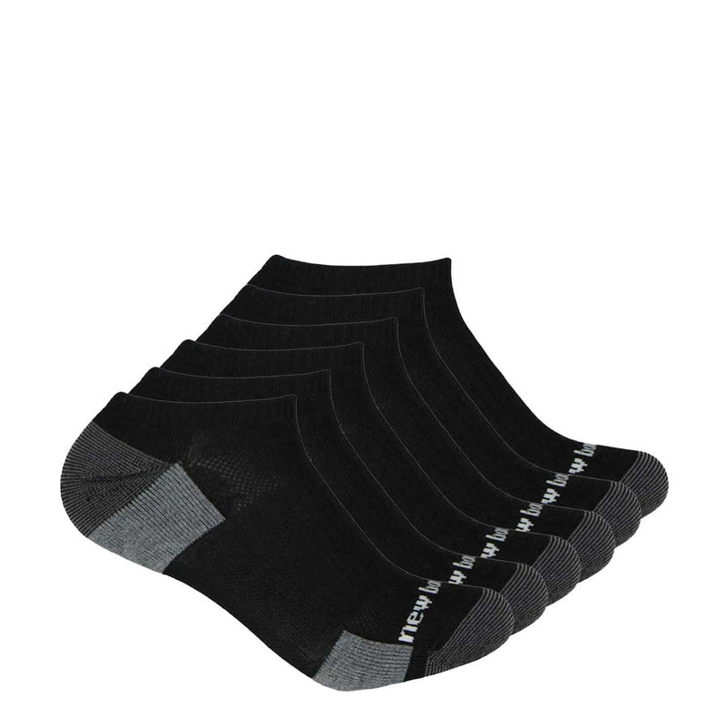 New Balance - Men's No Show 6 Pack Socks (LAS83426 BK)