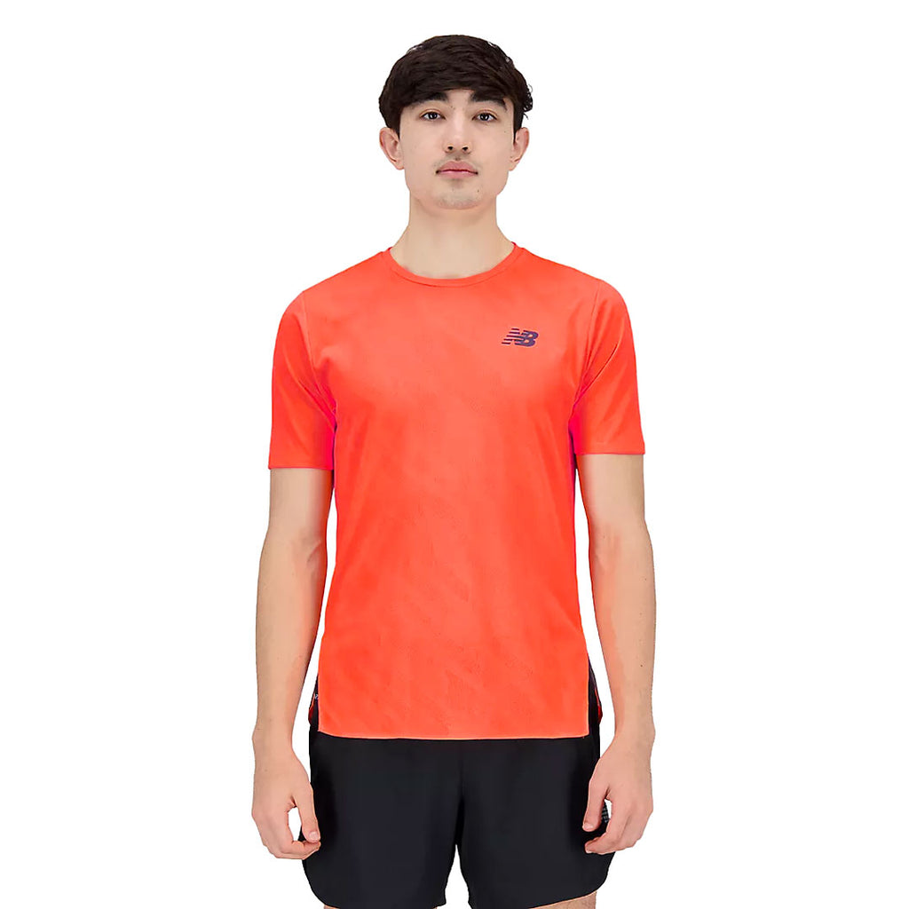 New Balance - T-shirt à manches courtes en jacquard Q Speed ​​pour hommes (MT23281 NDF) 