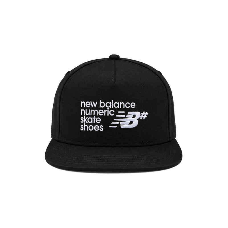 New Balance - Numeric 5 Panel Flat Brim Cap (LAH43008 BK)