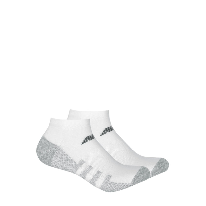 New Balance - Unisex Coolmax 2 Pack No Show Socks (LAS70122 WT)