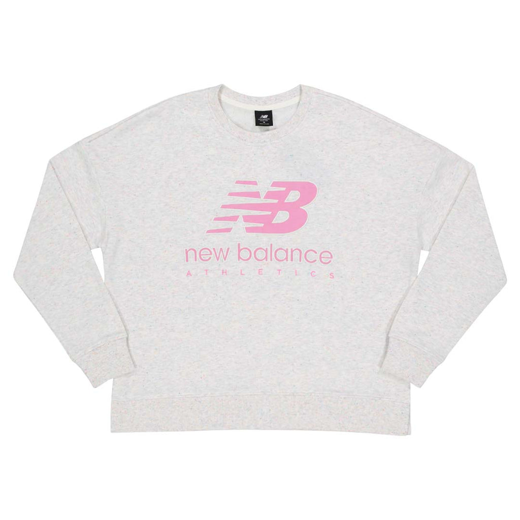 New Balance WOMEN'S Essentials Athletic Club Crewneck PINK  Women \ Women's  clothing \ Sweatshirts Brands \ #Marki - 4 \ New Balance