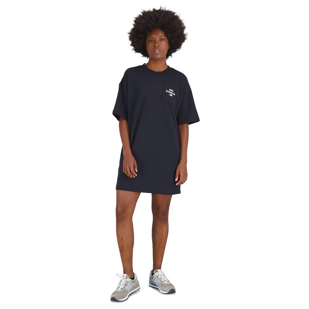 New Balance - Women's Essentials Stacked Logo French Terry Dress (WD31501 BK)