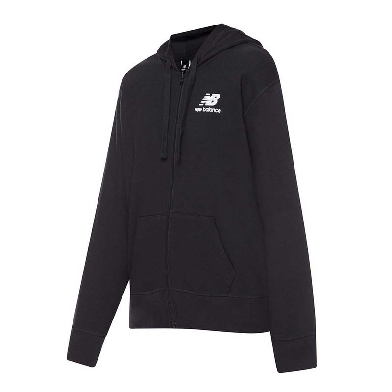 New Balance - Women's Essentials Stacked Logo Full Zip Hoodie (WJ31530 BK)