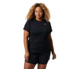 New Balance - Women's Impact Run Short Sleeve T-Shirt (Plus Size) (WTX21262 BK)