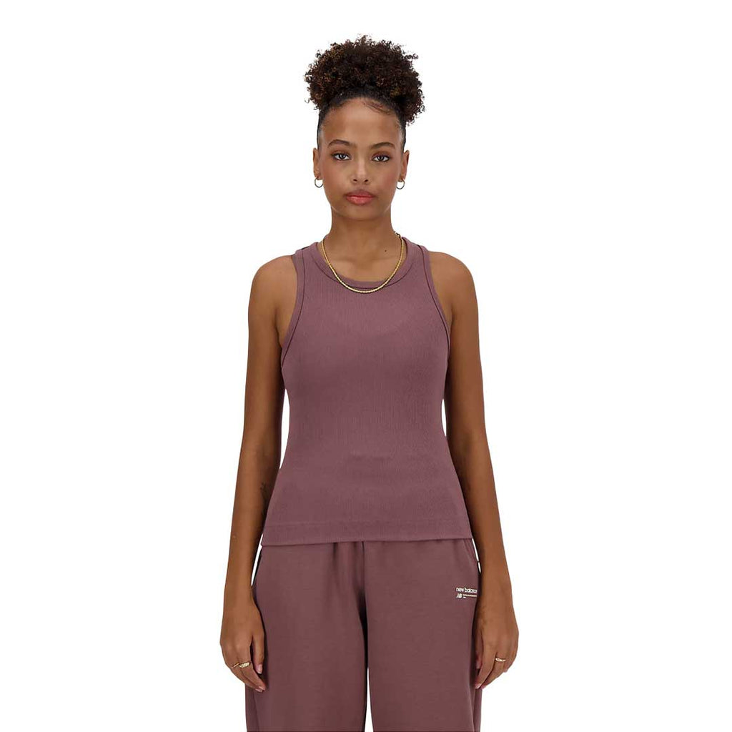 New Balance - Women's Linear Heritage Rib Knit Racer Tank Top (WT33536 LIE)