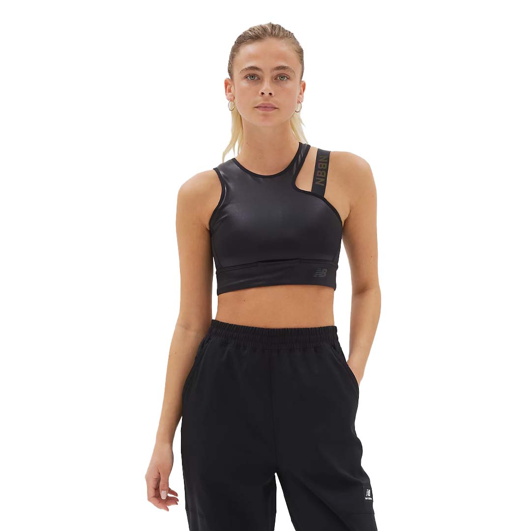 New Balance Women s Q Speed Shape Shield Crop Bra WB23288 BK