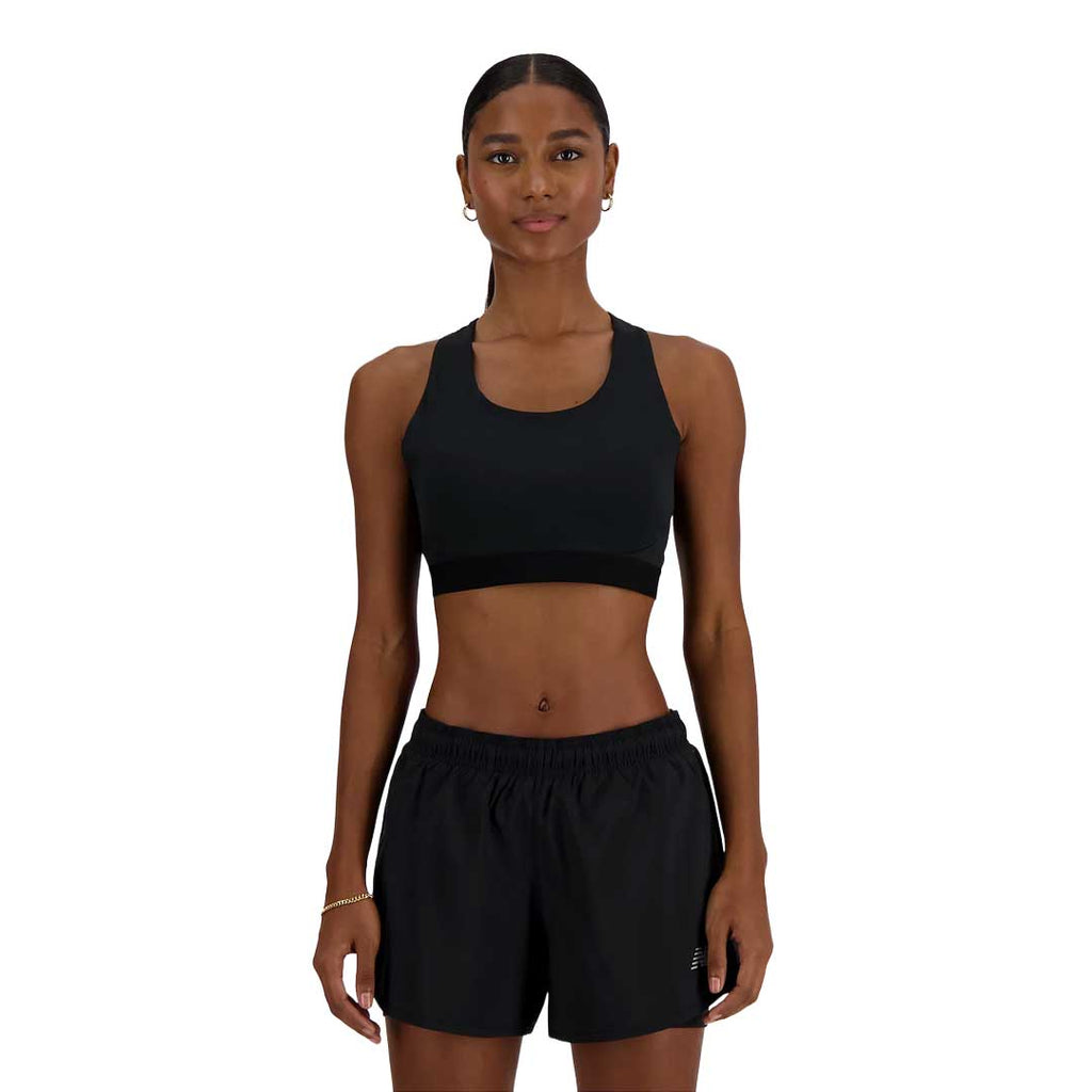 New Balance - Women's Sleek Medium Support Pocket Sports Bra (WB41046 BK)