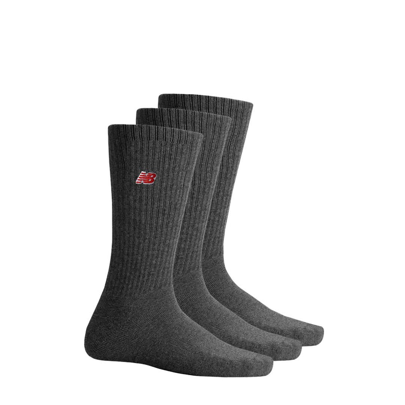 New Balance - Unisex Patch Logo 3 Pack Crew Socks (LAS33763 GR)
