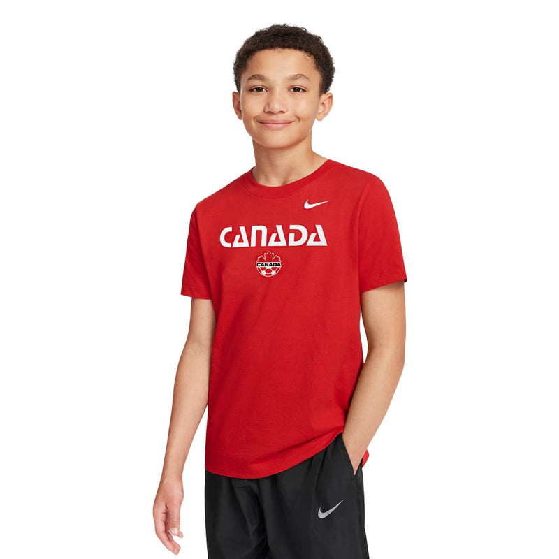 Nike - Kids' (Junior) Canada Core Short Sleeve T-Shirt (B11377 RED)