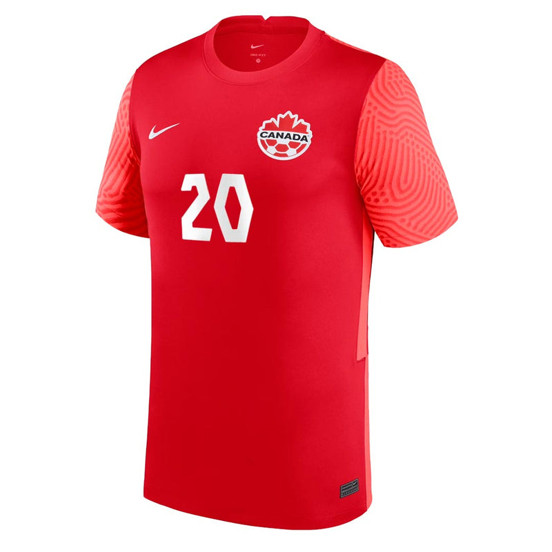 Nike - Men's Canada Soccer Jonathan David 21/22 Home Replica Jersey (P35137 65N-5)