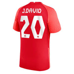 Nike - Men's Canada Soccer Jonathan David 21/22 Home Replica Jersey (P35137 65N-5)