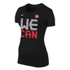 Nike - Women's Canada Soccer We Can Qualification Celebration Performance T-Shirt (W21549 BLK)
