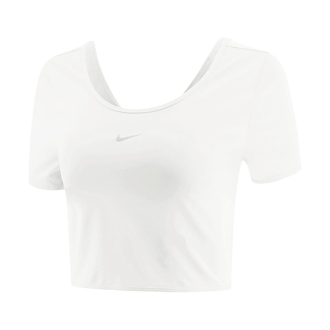 nike white short sleeve crop top