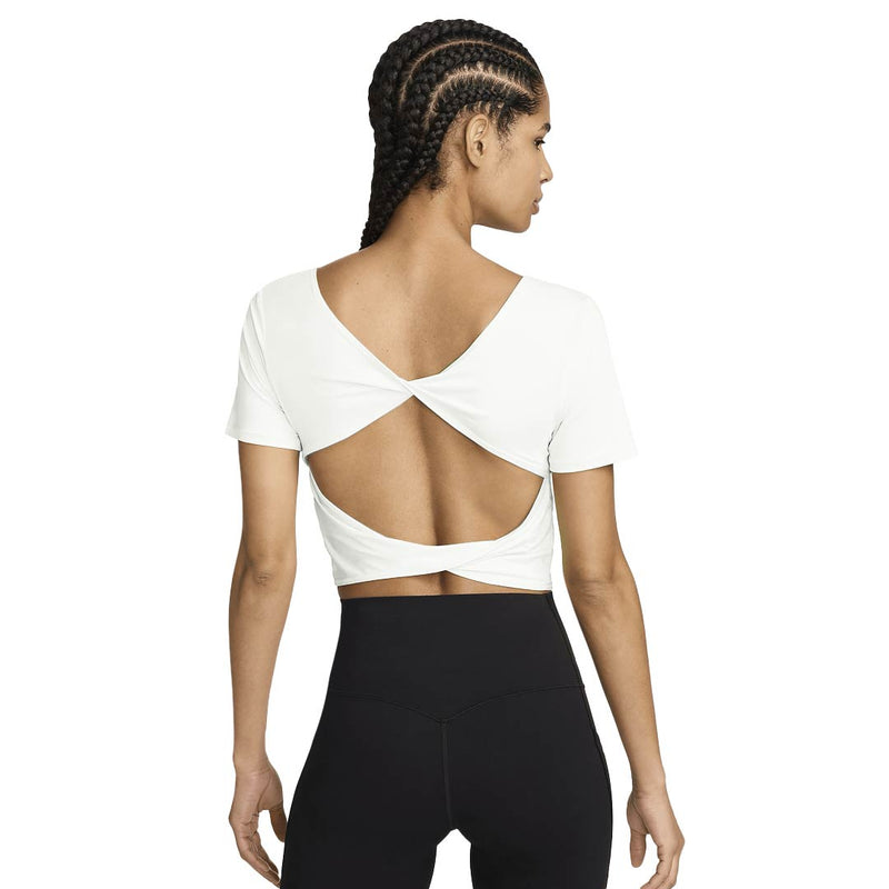 Nike - Women's Dri-Fit Short Sleeve Cropped Twist Top (FN2851 100)