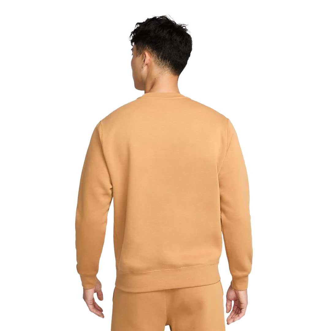 nike men's sportswear club crewneck sweatshirt tawny